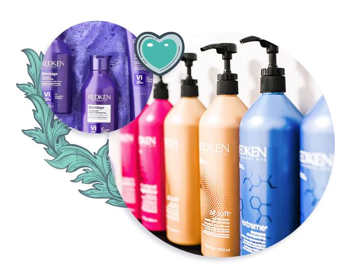An assortment of Redken products